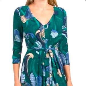 ANNE KLEIN Green/Blue Floral Dress